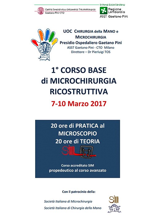 1° CORSO BASE di MICROCHIRURGIA RICOSTRUTTIVA