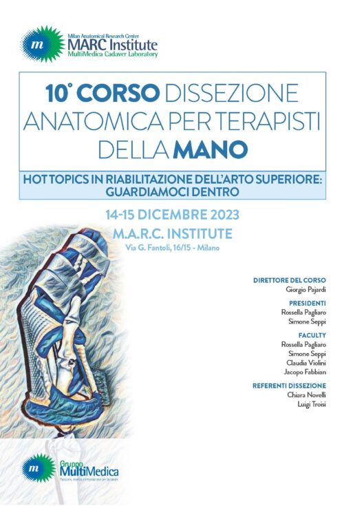 10° Corso Dissezione Anatomica per Terapisti della Mano
