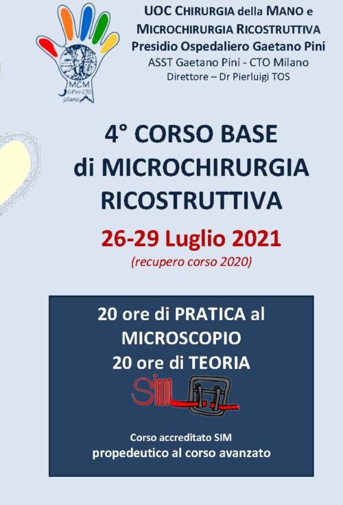 4° CORSO BASE DI MICROCHIRURGIA RICOSTRUTTIVA