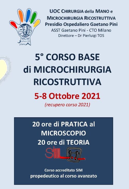 5° Corso base di Microchirurgia Ricostruttiva