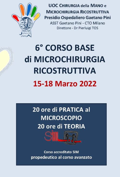 6° Corso Base di Microchirurgia Ricostruttiva