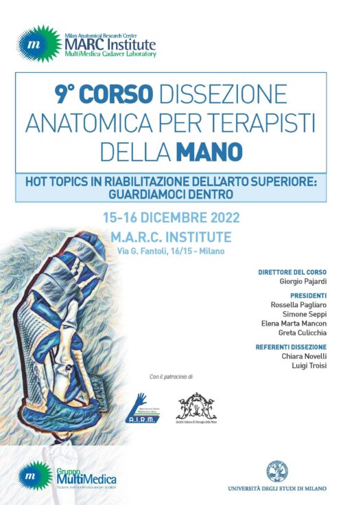 9° Corso Dissezione Anatomica per Terapisti della Mano