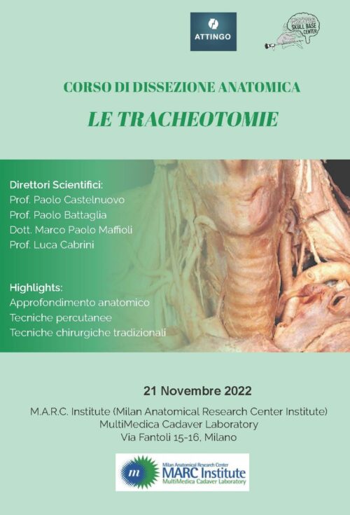 CORSO DI DISSEZIONE ANATOMICA: LE TRACHEOTOMIE