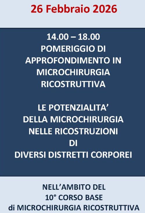 Pomeriggio di Approfondimento in Microchirurgia